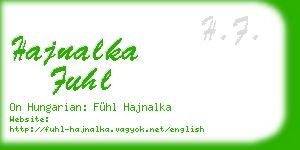 hajnalka fuhl business card